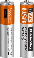 Купить аккумулятор / батарейка ColorWay 2xAAA 400 mAh micro USB: цена от 400 грн.