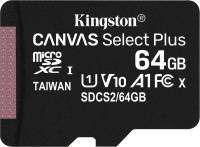 Купити карта пам'яті Kingston microSD Canvas Select Plus (microSDXC Canvas Select Plus 64Gb) за ціною від 212 грн.