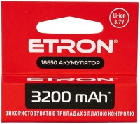 Купить аккумулятор / батарейка Etron Ultimate Power 1x18650 3200 mAh: цена от 274 грн.