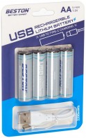 Купить аккумулятор / батарейка Beston 4xAA 1460 mAh USB Type-C: цена от 647 грн.