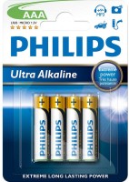 Купить аккумулятор / батарейка Philips Ultra Alkaline 4xAAA: цена от 81 грн.