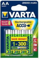 Купить аккумулятор / батарейка Varta Rechargeable Accu 4xAA 2600 mAh: цена от 638 грн.
